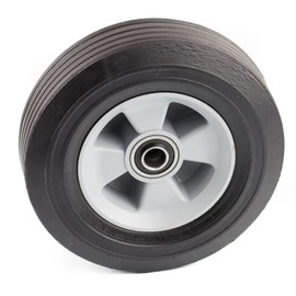 NK WSEPN-8 Heavy Duty 8-Inch Semi Pneumatic Solid Rubber Flat Free Tubeless Hand Truck/Utility Tire, 2-1/4" Offset Hub, 5/8" Ball Bearing (Qty: 2)