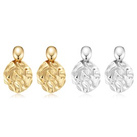14K Gold Statement Earrings for Women Chunky Dangle Earrings Set Jewelry for Gifts (style10)
