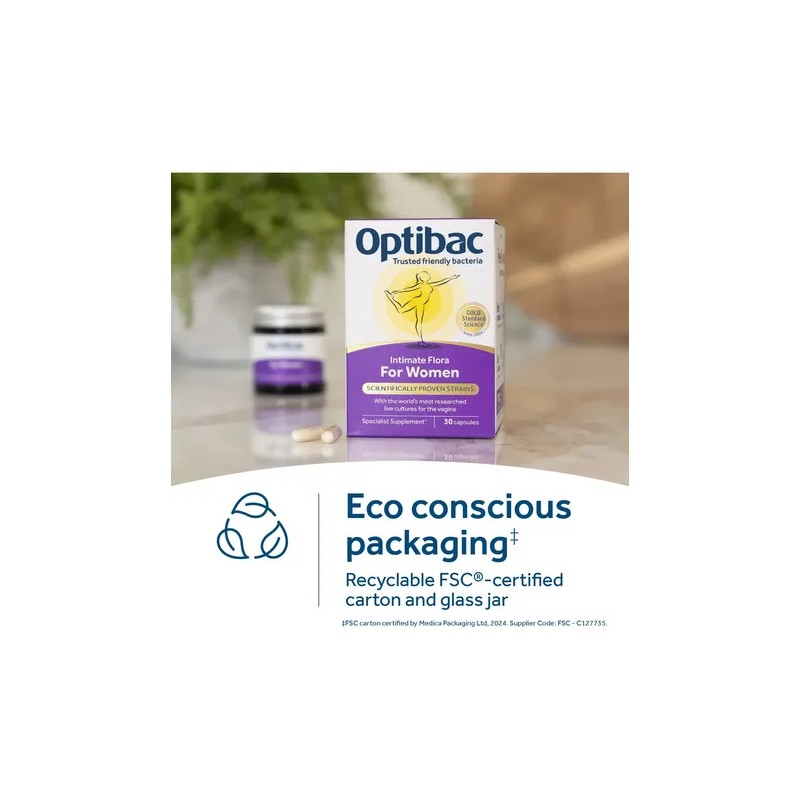 Suplemento Optibac Probióticosprebióticos De Intimate Flora For Women De 30