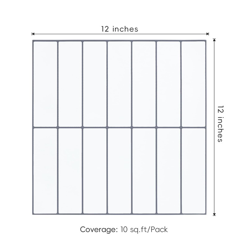 Peel and Stick Backsplash Tiles, 12" × 12" Self Adhesive