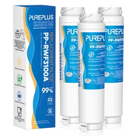 PUREPLUS 9000194412 Refrigerator Water Filter Replacement for Bosch Ultra Clarity BORPLFTR10,REPLFLTR10,644845,9000 077104,B26FT70SNS,B22CS30SNS,B22CS80SNS,B22CS50SNS,Haier 0060820860,0060218744,3PACK