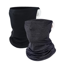 Yotonna [Set of 2] Ear Type Face Mask, Bike Neck Guard, Men's, [Cool Feeling, UV Protection, No More Stifter] Face Cover, Neck Cover, Sports, Summer, Sun Protection, Sweat Absorbent, Quick Drying, Stretchable, Breathable, Windproof, Fishing, Running, Bic