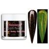 Glow in the dark Black Nail Acrylic Powder with Chameleon