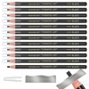 12 Piece Black Colour Waterproof Eyebrows Pencil Tattoo Makeup And