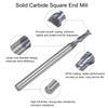 sourcing map 4pcs 3mm Dia 4mm Shank Square Nose End