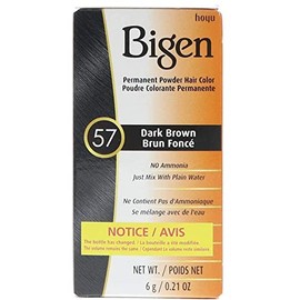 Bigen Permanent Powder Hair Color 57 Dark Brown 1 ea