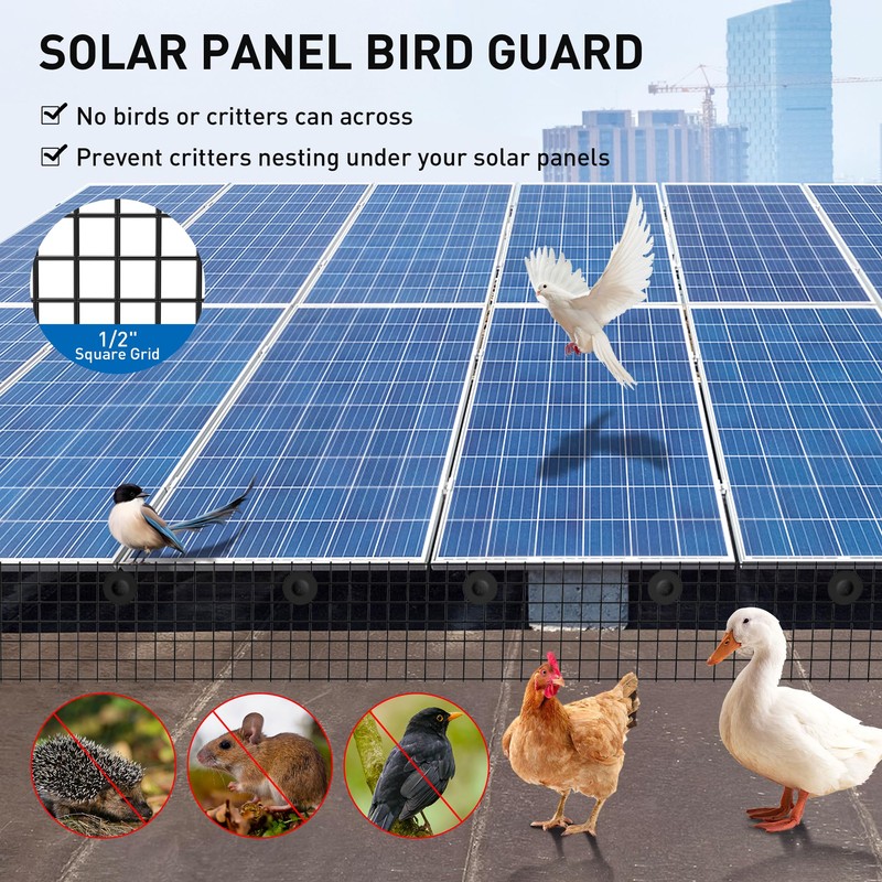 Zapstarz 6 inch x 100ft Solar Panel Bird Guard, Wire