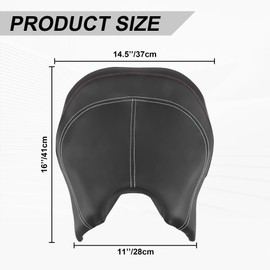 Driver Seat for the Can-Am Ryker 600 900 / Rally Edition (2019-2025), Sport (2022-2025) | Black Wide Comfort Rider Seat Replace #219401254 (White String)