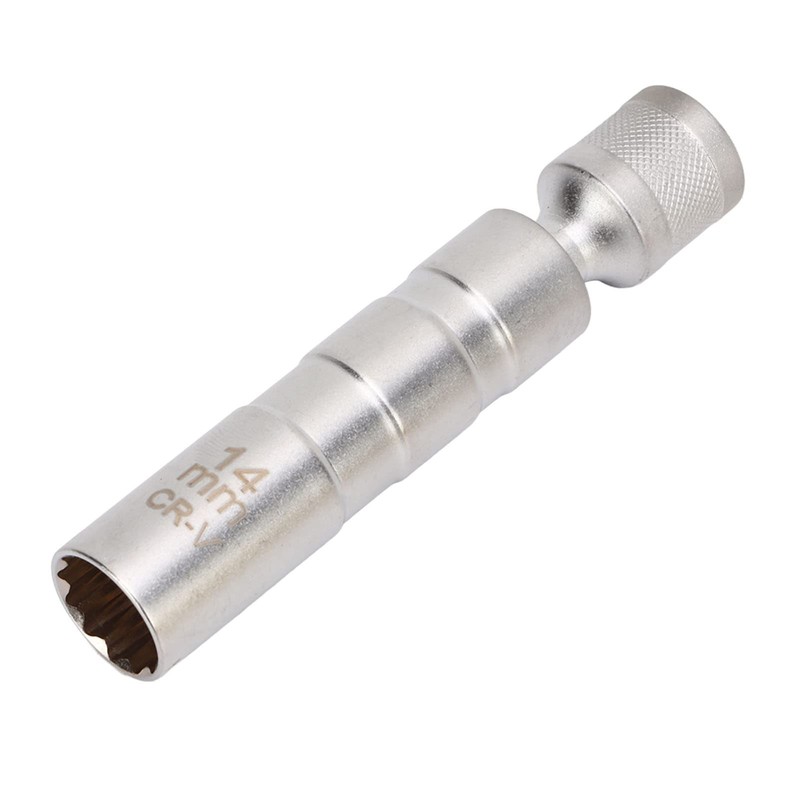 Magnetic Swivel Spark Plug Socket, Chrome Vanadium Alloy Steel 3/8in