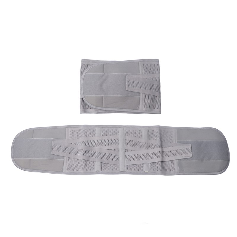 XL Back Brace Grey Breathable Removable Lumbar Support Back Brace