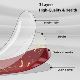 16 PCS Clear Gel Nail Polish Stickers, Self-Adhesive Full Coverage Nail Art Wraps.You can Apply Your Favorite Nail Polish