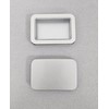Ruwado 4 Pcs Metal Containers with Clear Window Empty Rectangular