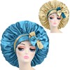 Satin Silk Bonnet Hair Cap: Extra Large Jumbo Adjustable Double