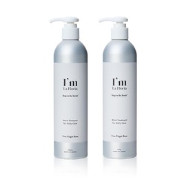 I'm La Floria Moist Shampoo & Treatment Set, 10.1 fl oz (300 ml), 10.6 oz (300 g), Scalp Care, Yves Piazza Rose Scent (I Lafroria)