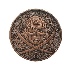 Antiqued Pirate Copper Round 1oz Coin Limited