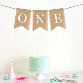 Burlap Banner for Decor Birthday Party Rustic Theme Decoration,Birthday Party Supplies High Chair Banner Birthday Banner