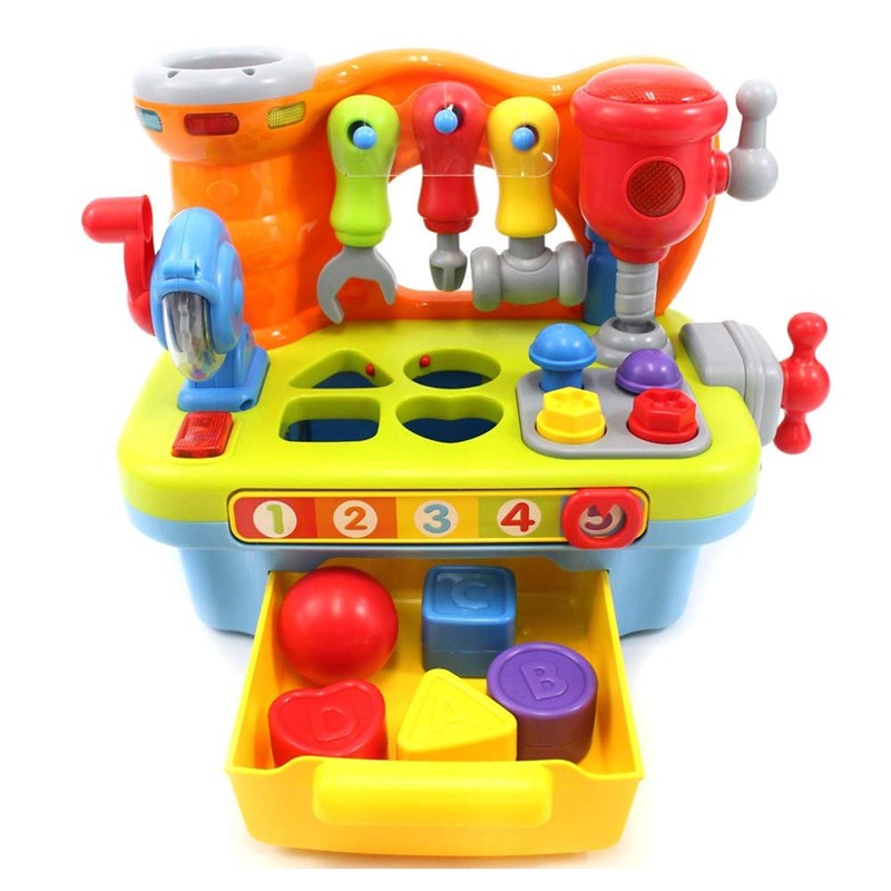 Yiosion Musical Workbench Toy for One Year Old Toddler Boys,