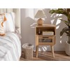 StorageWorks Wicker Waste Basket, Small Trash Can, Wicker Trash Basket