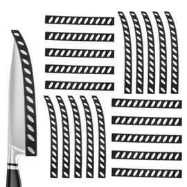 20 Pack Safety Knife Cover Sleeves Knives Edge Guard Blade Protector Universal Kitchen Knife Sheath Blade Cover for Kitchen Knives Chef Bread Utility Paring Black 2 Sizes PP Material