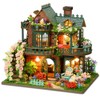 Yuzhen DIY Miniature Dollhouse with Furniture and LED Lights, Wooden