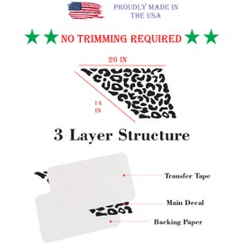 Compatible with 2021-2024 Ford Bronco Sport | Precut Leopard Cheetah Print Window Decals | Both Side | Proudly Made in The US | Matte Black