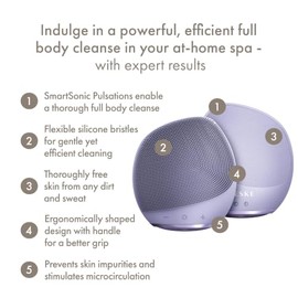 Geske Sonic Body Brush Intensive Exfoliator Cepillo Eléctrico Todo Cuerpo Pulsaciones Smartsonic Limpieza Profunda Exfoliación Masaje Profesional