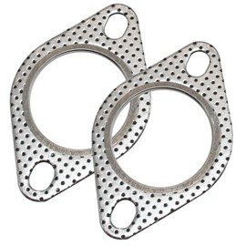2 Pieces Car Exhaust Gasket High-Temperature Exhaust Flange Gaskets Ultra Seal 2-Bolt-3 Inch Standard Exhaust Gasket Fireproof Exhaust Donut for Car Accessories (2.0 Inches)