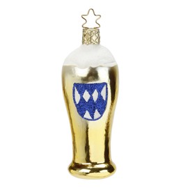 Inge-Glas Bavarian Beer 1-031-13 IGM German Glass Christmas Ornament Gift Box