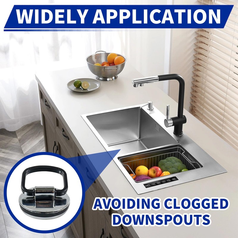 2 Pcs Bath or Kitchen Sink, 42-46mm Chrome Sink Plug