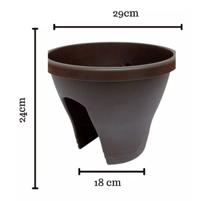 Macoll 2 Macetas Barandal De Plástico Resistente