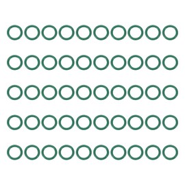 PATIKIL Fluorine Rubber O-Ring 10mm OD 7mm ID 1.5mm Width, 50Pcs Metric FKM Sealing Gasket Replacement for Seal Plumbing and Faucet Hose Machinery Plumbing Valves, Green