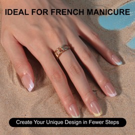 Gel X French Tip Nails Medium Square French Tip Press on Nails SXVME White French Nail Tips 150Pcs Pre-applied Tip Primer Natural Skin Tones Fake Nails Extensions Gel X Nail Kit for Women Girls DIY