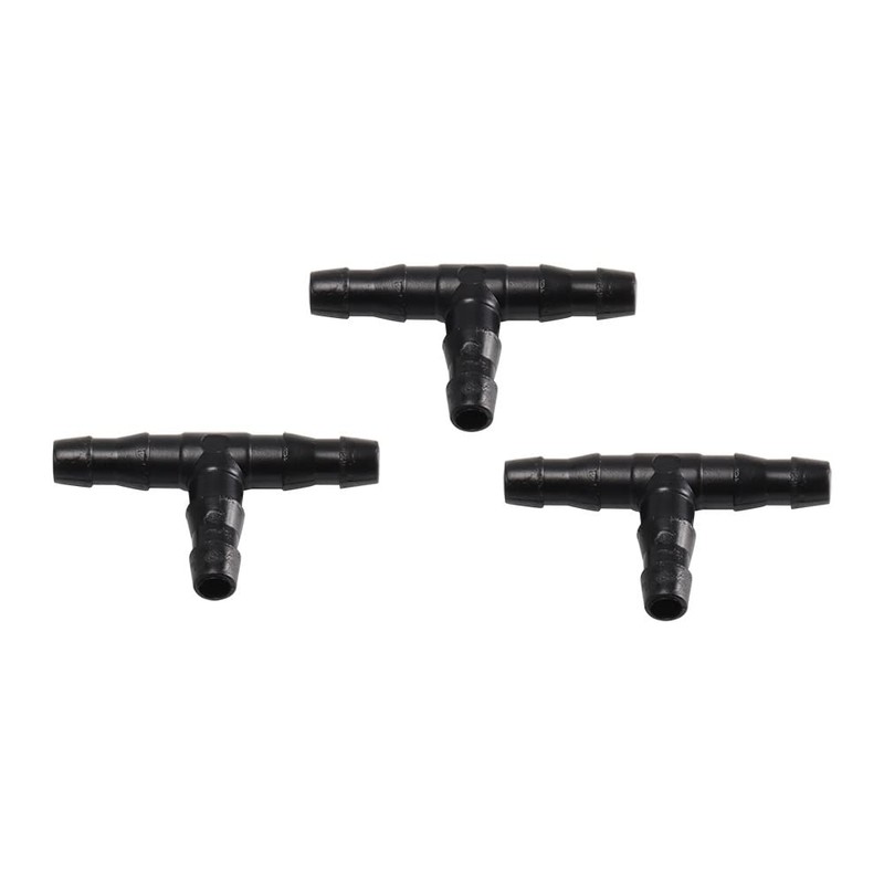 VOANZO 100pcs 6.35mm Barbed Hook Connectors Drip Irrigation Tea Pipe