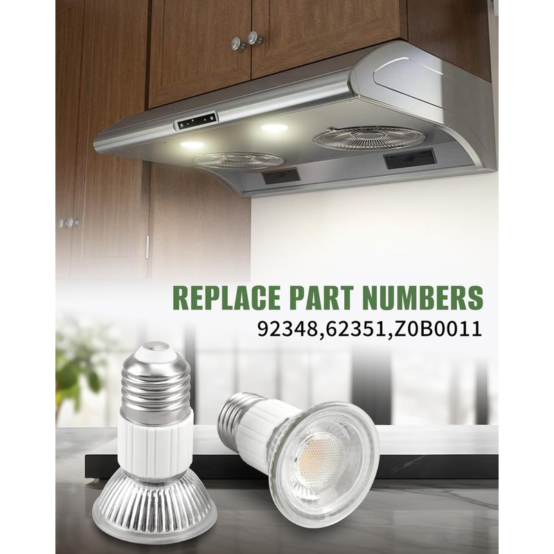 2 PCS E27 Range Hood Light Bulbs Replacement, Fit for