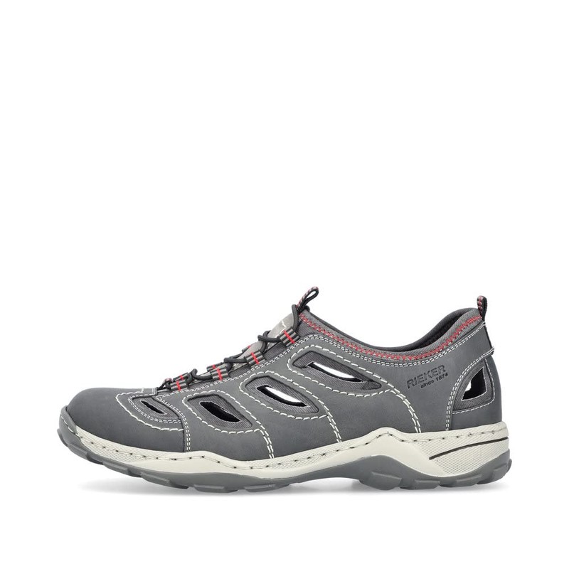 Rieker 08065 Men's Low-Top Trainers, grey 20