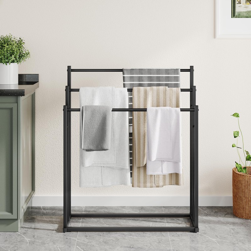 Honiter Towel Racks for Bathroom, 3 Tier Wide Towel Drying