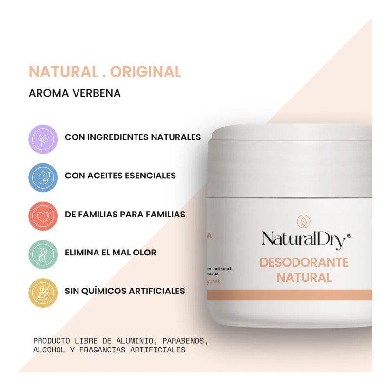 Desodorantes Naturales En Crema Naturaldry - Verbena 4 Und Verbena