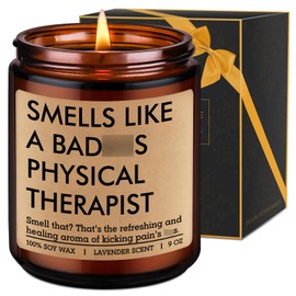LEADO Candle, Physical Therapist Gifts - PT Month, Physical Therapy Gifts for Women, Men - Funny Christmas, Thank You, Appreciation, Graduation Present for PTs Therapists, PT School Graduate, Student