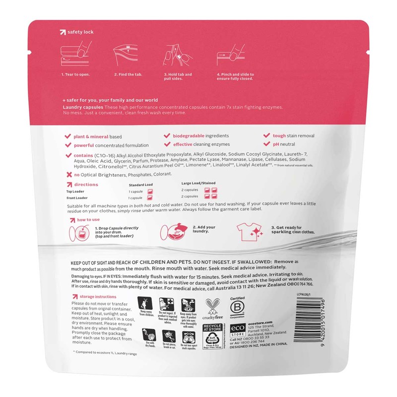 ecostore Laundry Capsules - Wild Lily & Jasmine, 26 Capsules