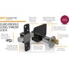 GATEMATE 2”(50mm) Single Locking Premium Long Throw Lock, High Security