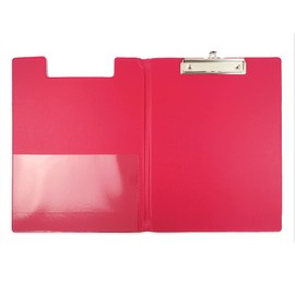 Bantex, Clipfolder A4, Spring Clip Mechanism , Clear Pocket for Storage, Retractable Hanging Hook, Durable PVC, Pink