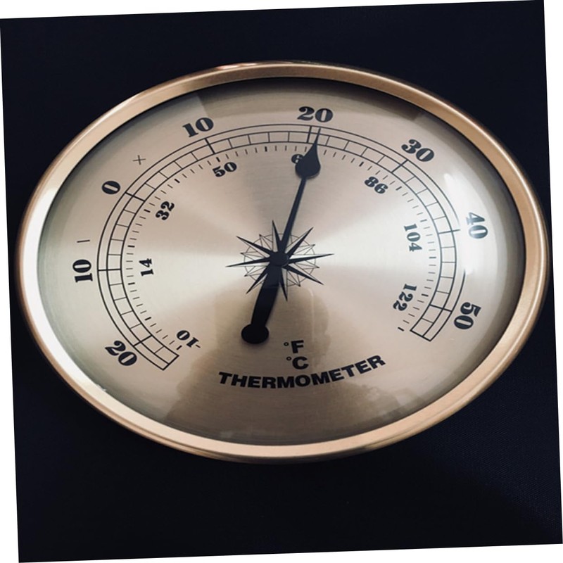 Outanaya Round Metal Gauge Thermometer for Patio Garden Use Easy