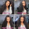 ANLILI 28 Inch Deep Wave Lace Front Wigs Human Hair