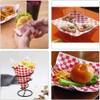 100Pcs Greaseproof Paper Sheets,Food Ggrade Wrap Paper Sheets Waterproof Checkered