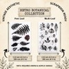 25PCS Plant Clear Rubber Stamp, Vintage Leaf Stamps for Card