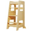 WOOD CITY Kitchen Step Stool for Kids and Toddlers with