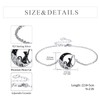 VONALA Mountain Moon Cat Anklet for Women 925 Sterling Silver