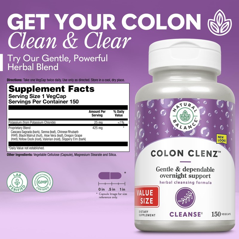 Natural Balance Colon Clenz | Herbal Colon Cleanse & Detox