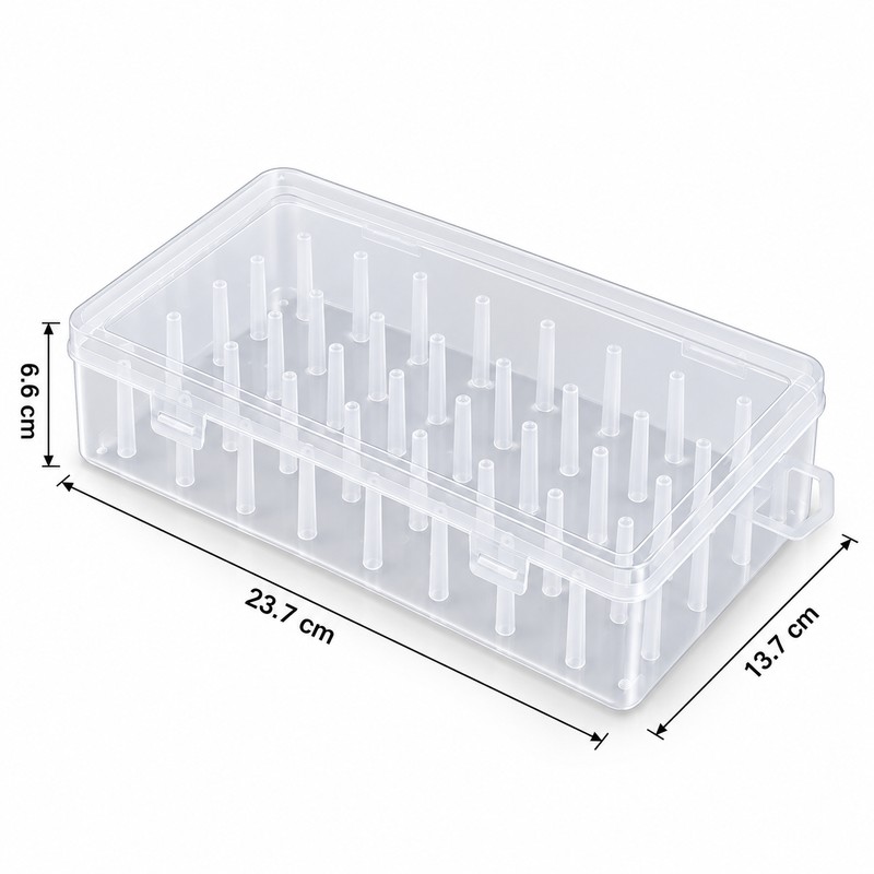 42-Spool Sewing Thread Organizer Box for Craft Storage – Portable