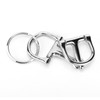 DShaped Snaffle Keychain Silver ZineAlloy Horse Snaffle Bits Key Ring
